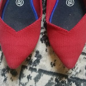 Chili Red Rothy's the point  with extra insoles